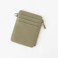 Lauren Wallet | Matcha Vegan Leather Slim Zip Card Holder RFID