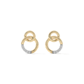 Laurianne 18K Gold Double Circle Drop Earrings