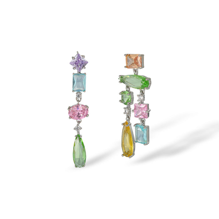 Lieselotte Multicolor Mixed Shape Drop Earrings