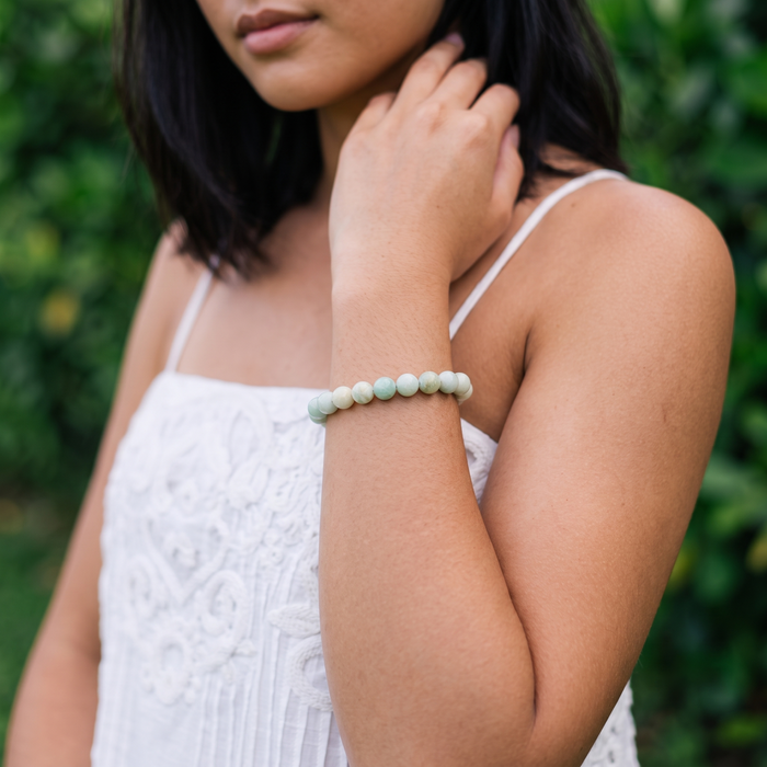 Light Amazonite 8mm Gemstone Bracelet
