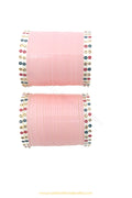 Light Pink Colour Dotted Bridal Chura By PTJ