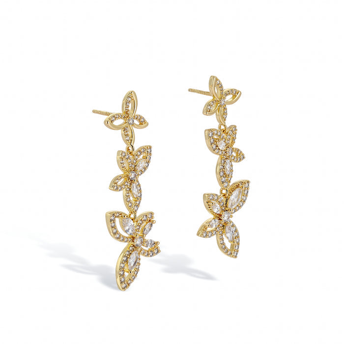 Limenitis 14K Gold Butterfly Earrings