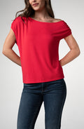 Liverpool Asymmetrical Off-Shoulder Knit Top