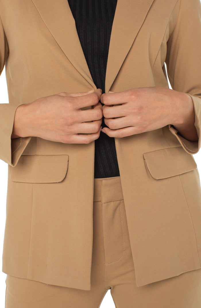 Liverpool Boyfriend Blazer W/ Princess Darts (Desert Camel)