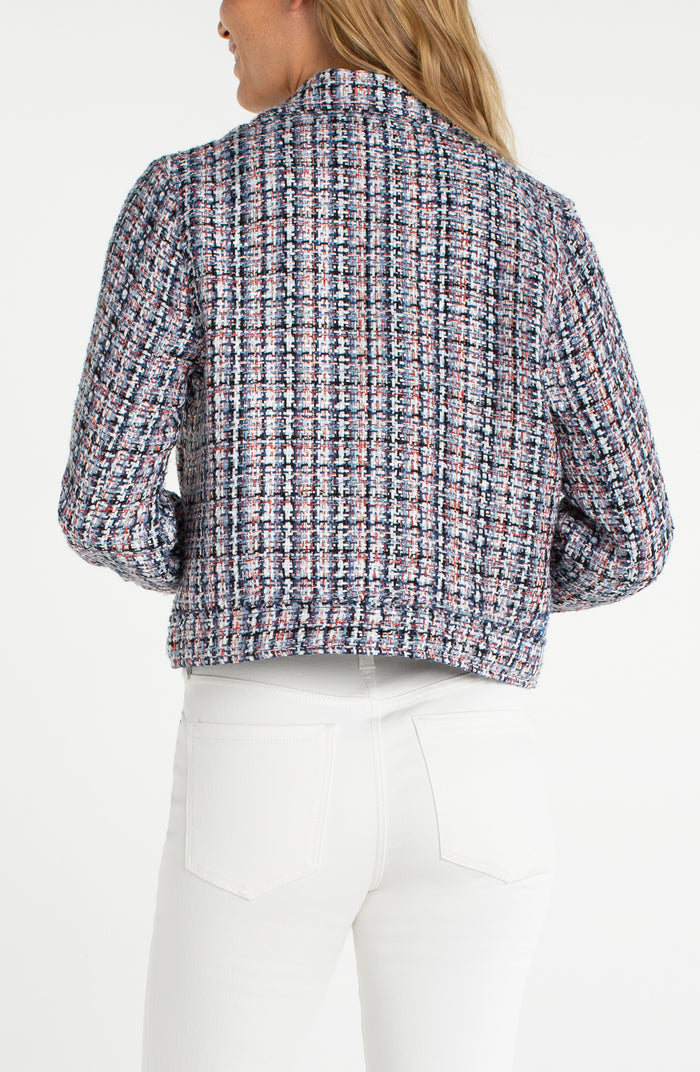 Liverpool Button Front Jacket (Navy Multi Plaid)