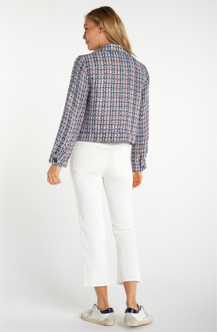 Liverpool Button Front Jacket (Navy Multi Plaid)