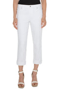 Liverpool Charlie Crop Skinny Rolled Cuff (Bright White)