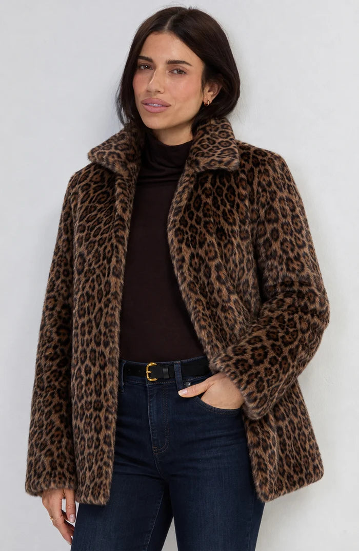 Liverpool Collared Faux Fur Coat