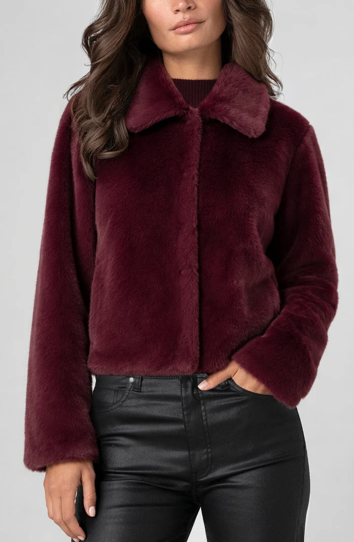 Liverpool Collared Faux Fur Jacket