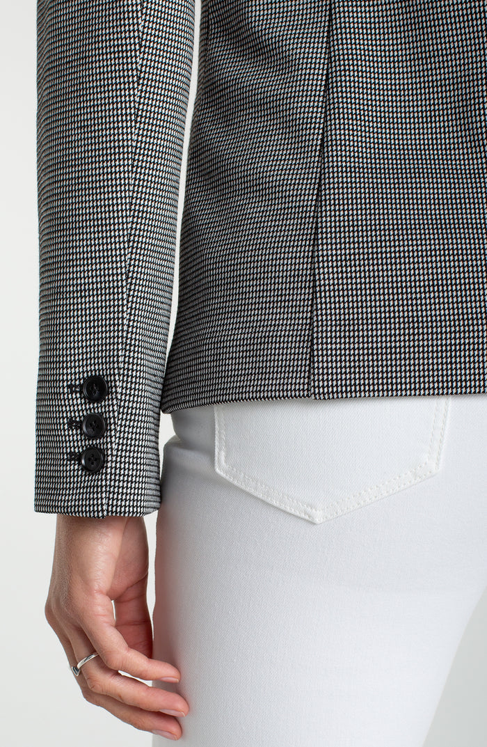 Liverpool Fitted Blazer (Black and White Mini Check)