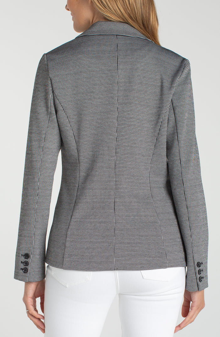 Liverpool Fitted Blazer (Black and White Mini Check)