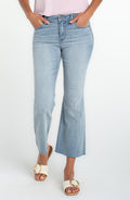Liverpool Hannah Crop Flare W/ Cut Hem (25.5" inseam)