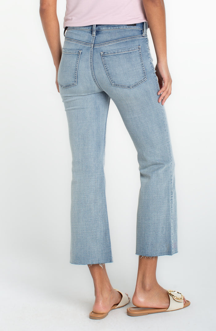 Liverpool Hannah Crop Flare W/ Cut Hem (25.5" inseam)