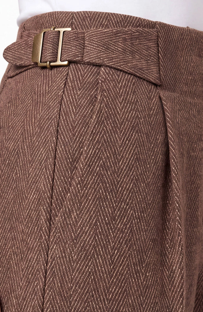 Liverpool High-rise Pleated Wide Leg Trouser W/ Side Tab