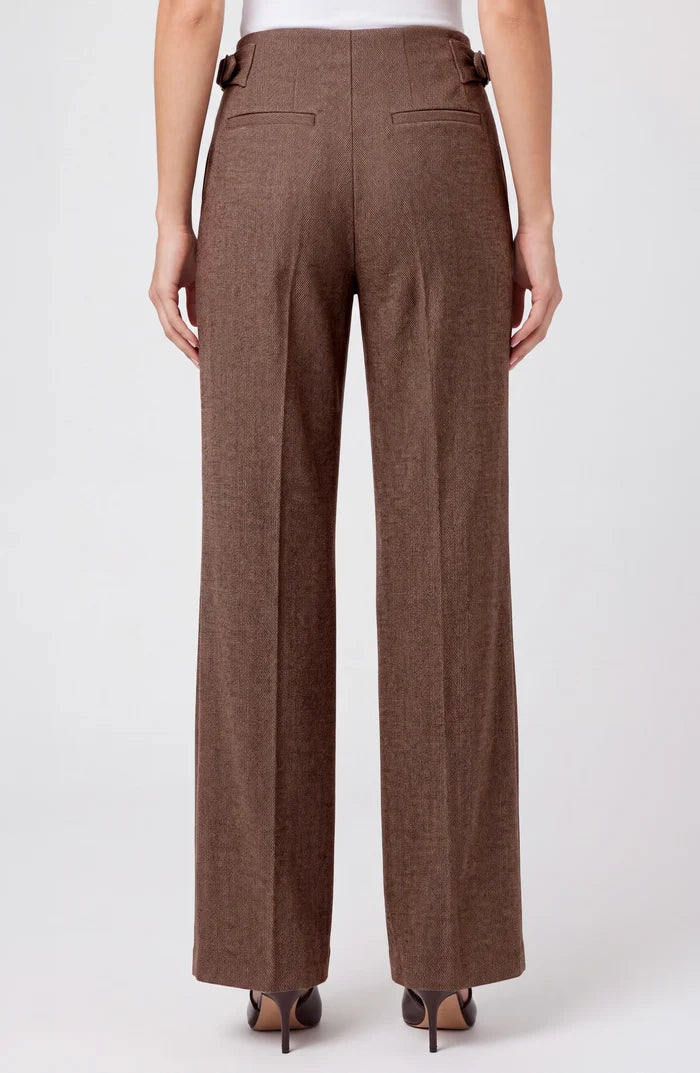 Liverpool High-rise Pleated Wide Leg Trouser W/ Side Tab