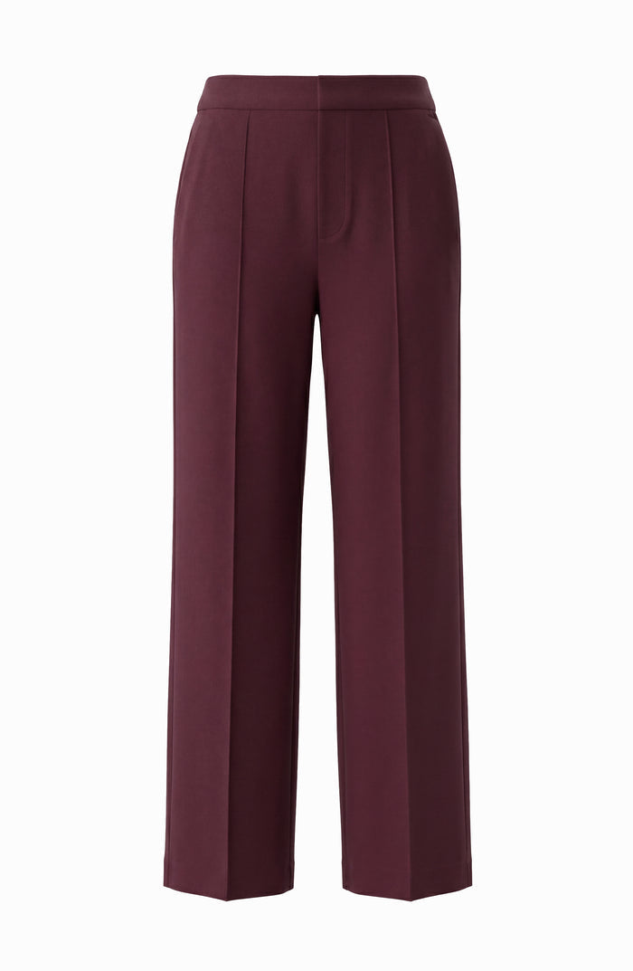 Liverpool Kayla Pull-On Wide Leg Trouser (31" Inseam) (Dark Oxblood)