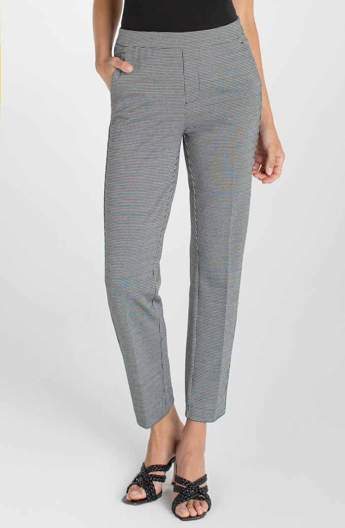 Liverpool Kayla Pullon Trouser (Black and White Mini Check)