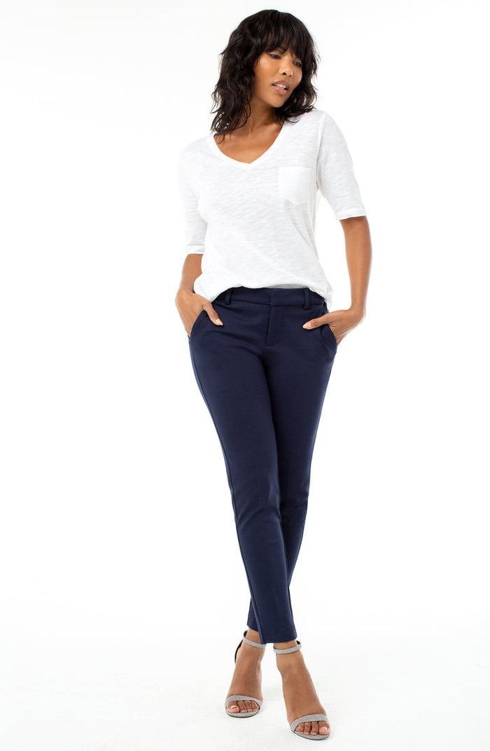 Liverpool Kelsey Knit Trouser (29" inseam) (Cadet Blue)