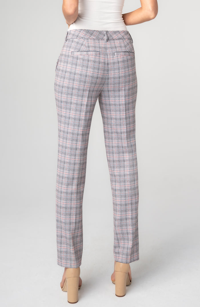 Liverpool Kelsey Trouser (Grey Blush Plaid)