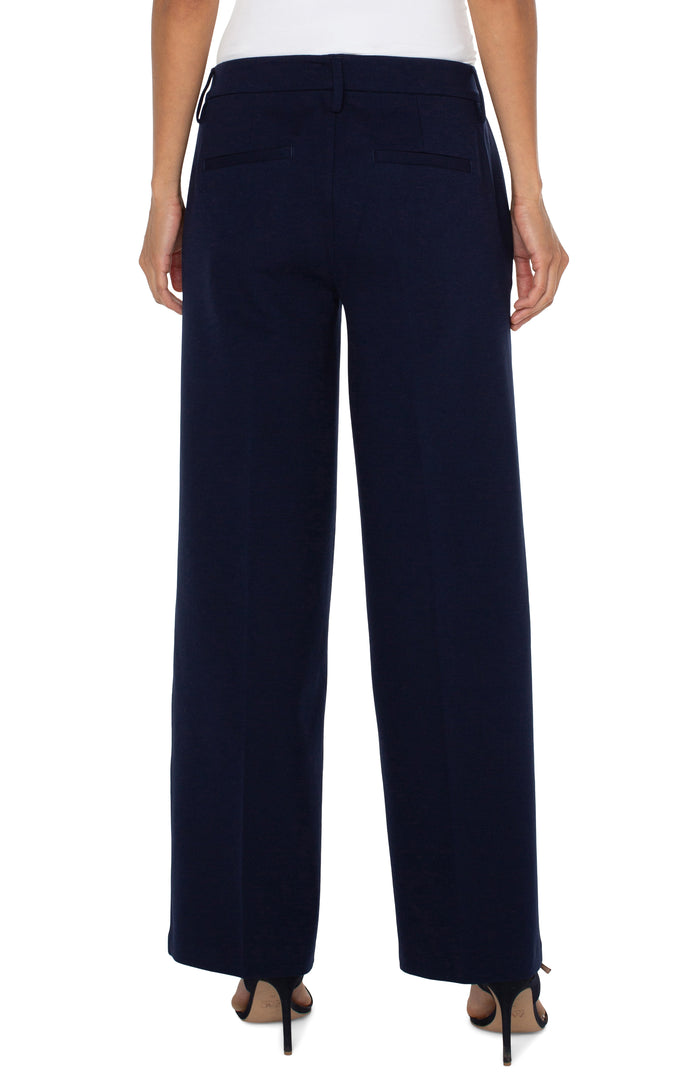 Liverpool Kelsey Wide Leg Trouser (31" inseam) (Cadet Blue)