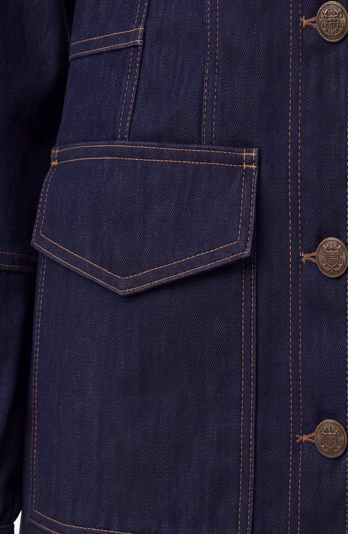 Liverpool Lantern Sleeve Denim Jacket