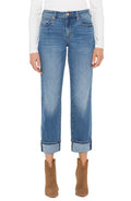 Liverpool Marley Girlfriend Cuffed (30" unrolled, 27" rolled inseam) (Campus)