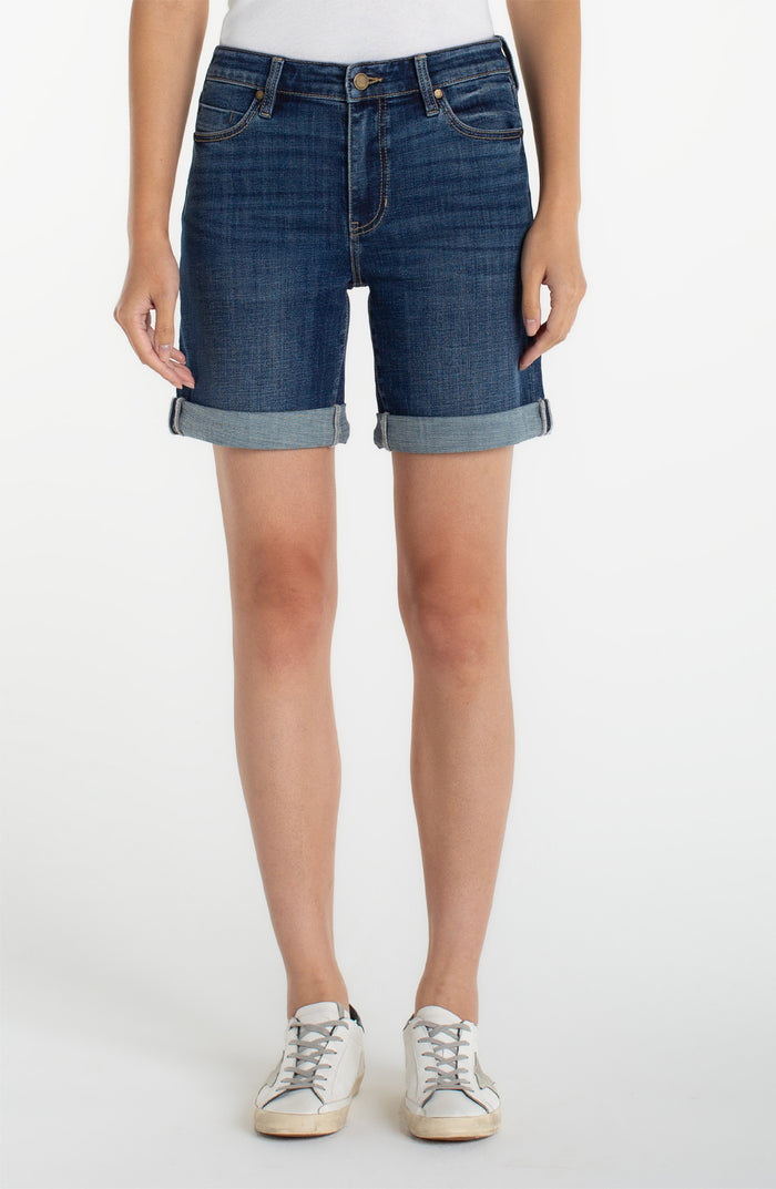 Liverpool Marley Girlfriend Short With Roll Cuff (10"/7" inseam)