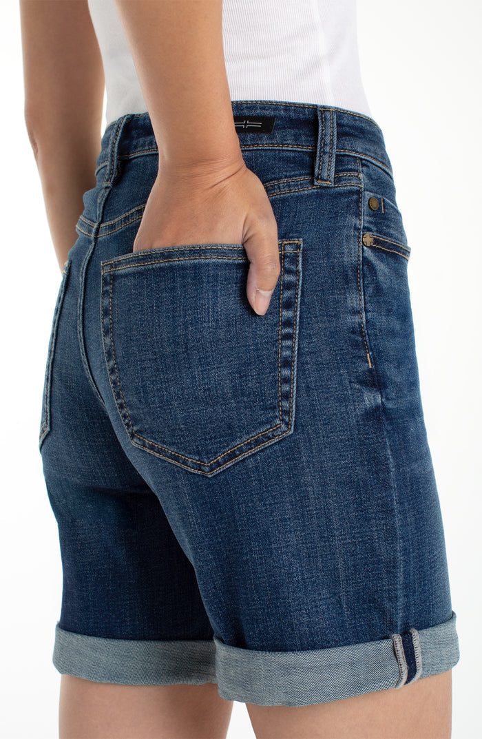 Liverpool Marley Girlfriend Short With Roll Cuff (10"/7" inseam)