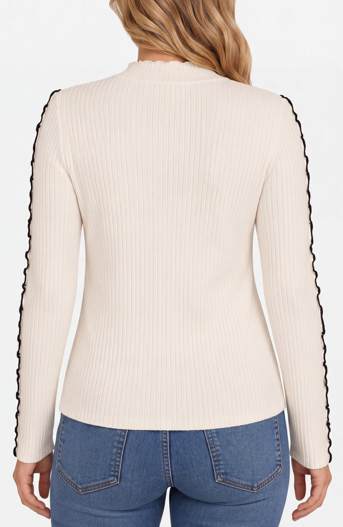 Liverpool Mock Neck Long Sleeve Sweater