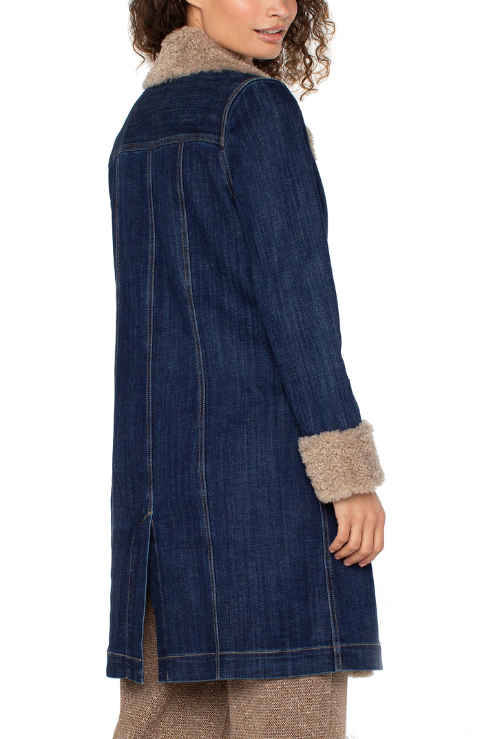 Liverpool Sherpa Trimmed Notch Collar Jacket (Rinse Wash 1)