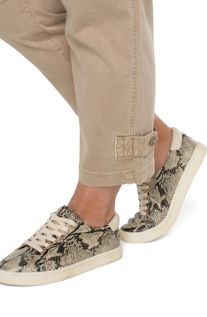 Liverpool Utility Crop Cargo w Cinched Leg (biscuit tan)