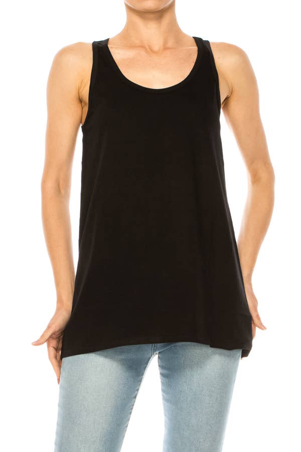 Loose Fit Cotton Tank Top Sleeveless Casual Basic