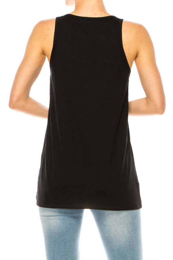Loose Fit Cotton Tank Top Sleeveless Casual Basic