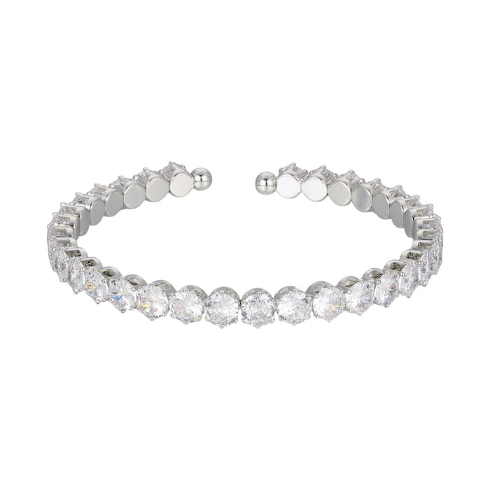 Louisa White Round Open Bangle