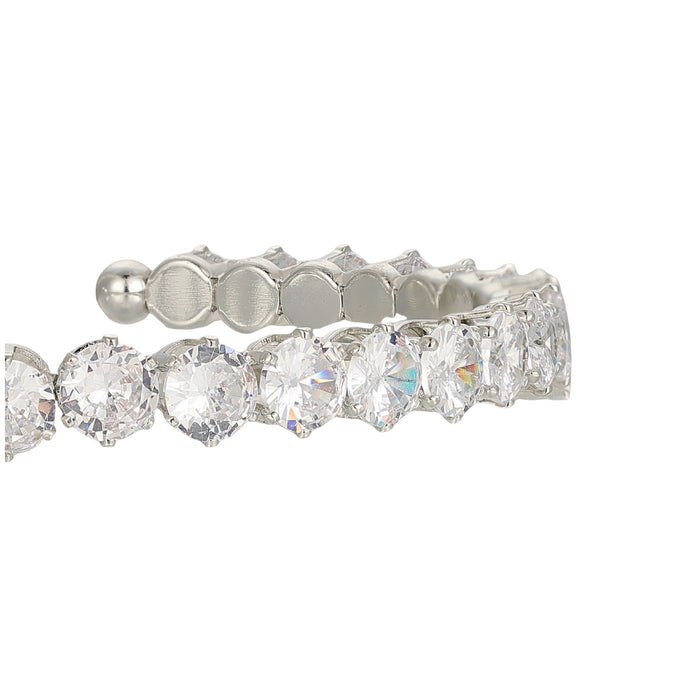 Louisa White Round Open Bangle