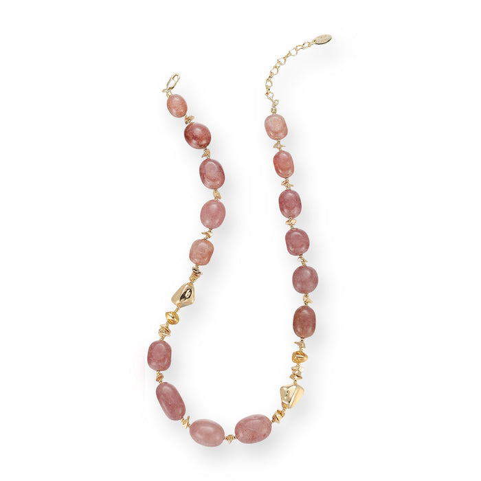 Ludiane Oval Natural Crystal Necklace