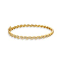 Lydia 14K Gold Wave Bangle