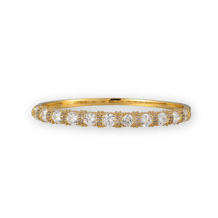 Lysandra 14K Gold Round Beaded Filigree Bangle