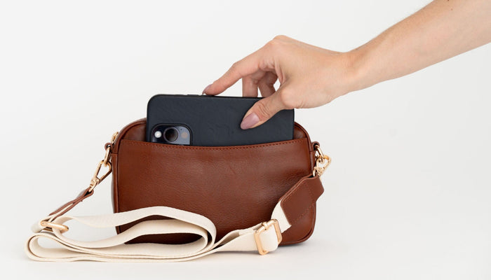 Mabel Genuine Leather Bag |  Phone Crossbody Bag