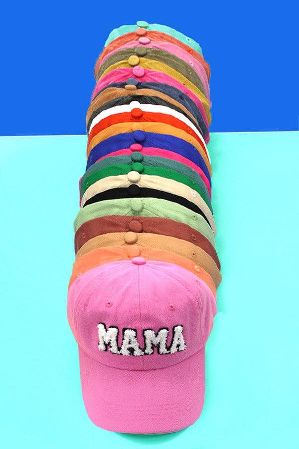 Mama Baseball Hat (Sherpa Lettering)