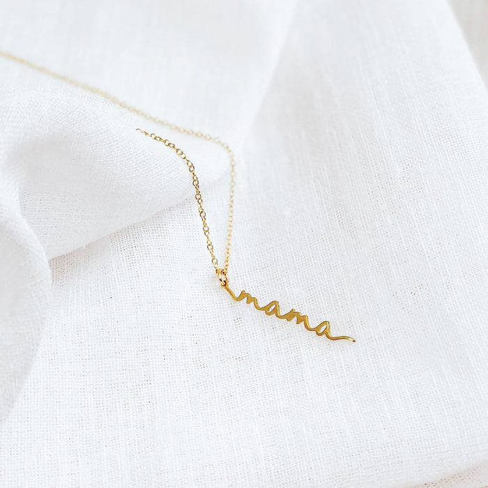 Mama Name Plate Necklace, Custom mama necklace