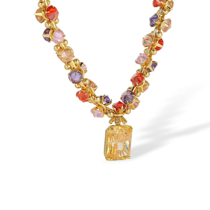 Marja Multicolor Rectangular Necklace