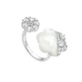 Marleen White Mother-of-Pearl Floral Open Ring
