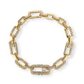 Maura 14K Gold Pavé Sliding Link Bracelet