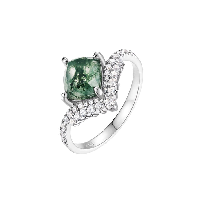 Mélisande Green Moss Cushion Ring
