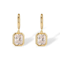 Meret 14K Gold Rectangular Huggie Earrings