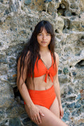 Mia High Rise Bottoms | Scarlet Modest High Waisted Bikini