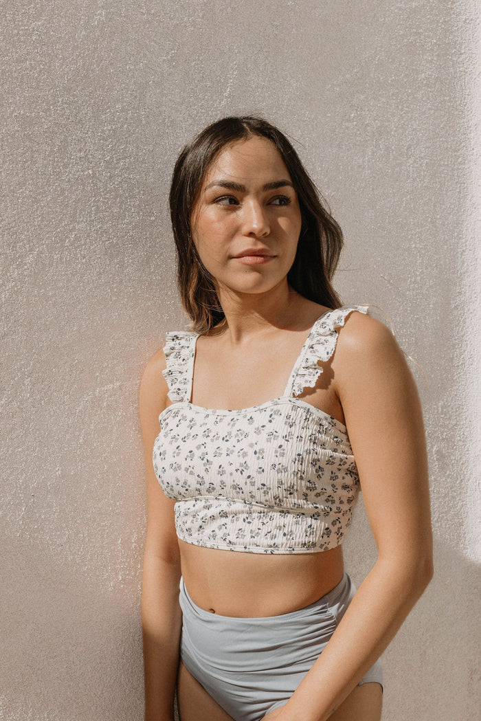 Mia High Rise Bottoms | Slate Modest High Waisted Bikini