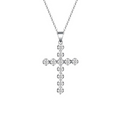 Michelle White Cross Necklace