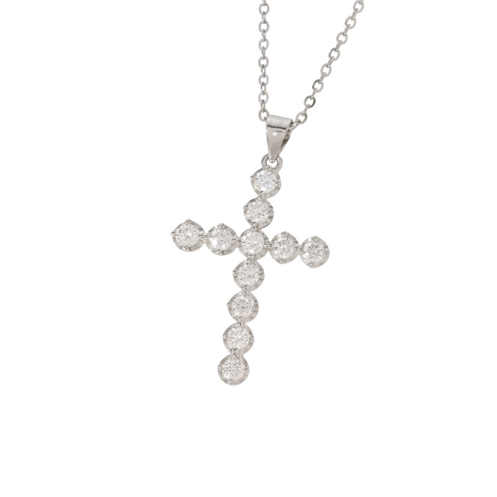 Michelle White Cross Necklace